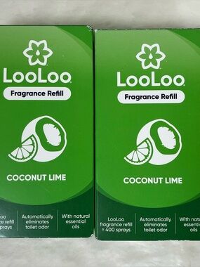 LooLoo Fragrance Refill for LooLoo Dispenser - Coconut Lime Fragrance Lot Of 2